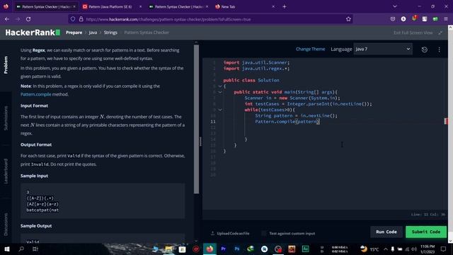 HackerRank java pattern syntex checker | bangla problem solving | the cracker смотреть онлайн