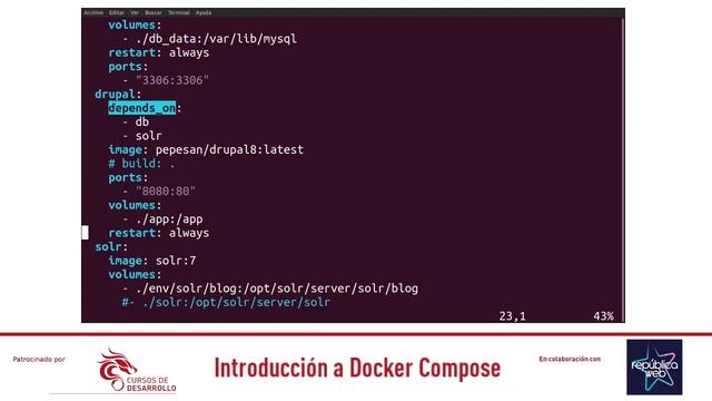 Docker Compose, o cómo arrancamos varios contenedores de manera coordinada смотреть онлайн