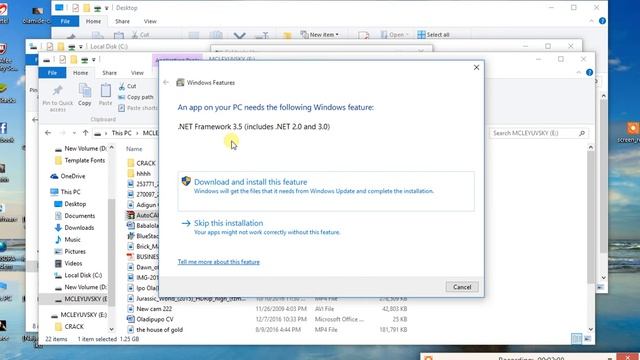 Install AutoCad 2018 Without NET Framework  3.5 Includes NET 2.0