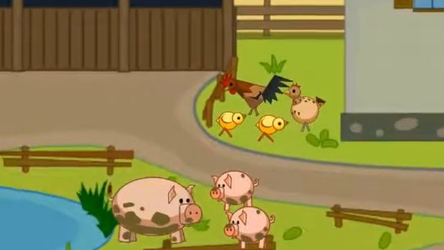 Домик в деревне. Учим звуки домашних животных смотреть онлайн