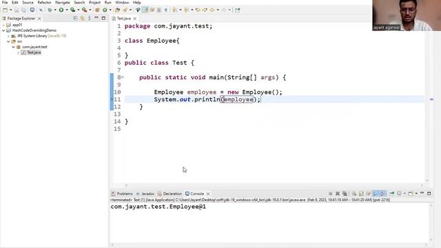 hashCode() method overiding in Java смотреть онлайн