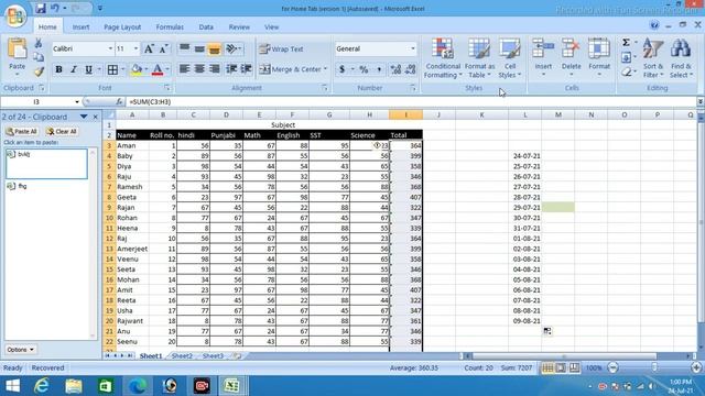 Microsoft Excel Home Tab full Explain in Hindi|Clipboard|Font|Alignment|Number|Styles|Cell|Editing| смотреть онлайн