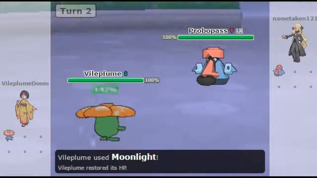 Vileplume vs Probopass (Pokemon Showdown) смотреть онлайн