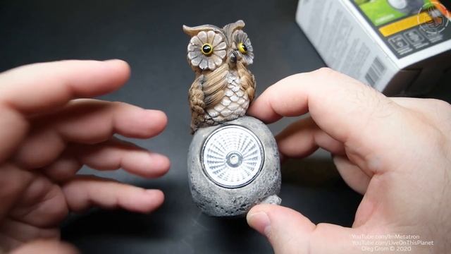 Совёнок на солнечных батареях - фонарик фигурка для цветника смотреть онлайн