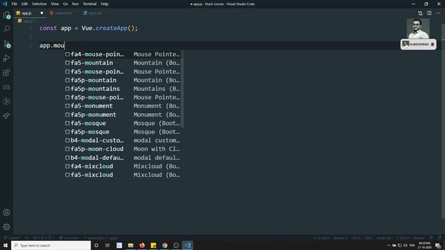3. Create Vue App Instance & connect to the element. Implement Data binding & Interpolation - Vue смотреть онлайн