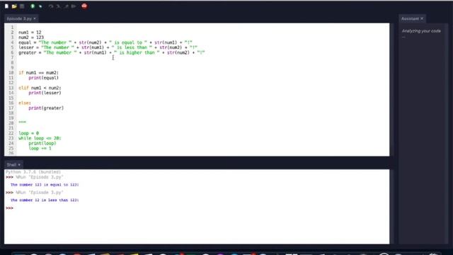 Python for Beginners Tutorial #3: IF Statements and WHILE loops смотреть онлайн