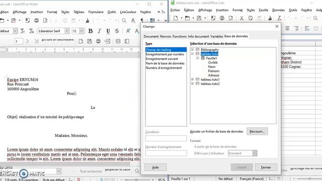 Publipostage sur libre office смотреть онлайн
