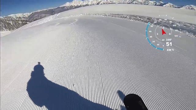 Скоростной спуск на сноуборде со скоростью 100 км/ч смотреть онлайн