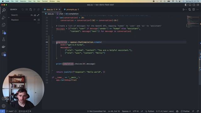 Crafting an AI Game Character using ChatGPT & Python: In-Depth Tutorial смотреть онлайн
