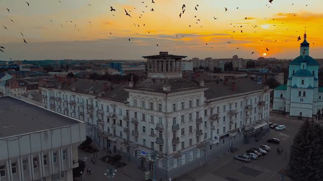 Сумы на закате солнца | Аэросъёмка смотреть онлайн