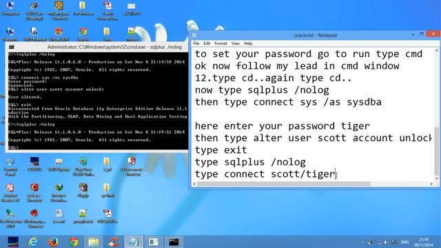 How to install oracle 11g on windows 8part 2 to set password смотреть онлайн