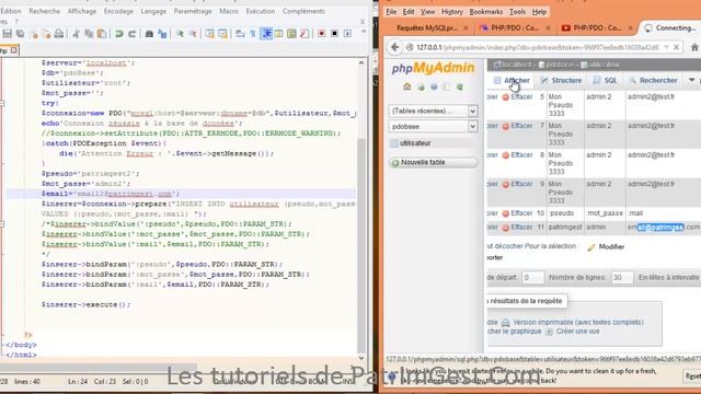 PHP/PDO : Connaître les requêtes MySQL préparées смотреть онлайн