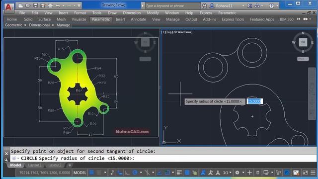 AutoCAD 2D Practice Drawing | Exercise 2 | Basic Tutorial смотреть онлайн