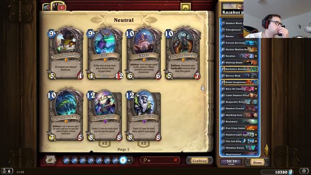 Hearthstone - Kazakus priest! смотреть онлайн