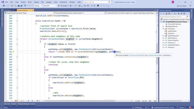 Graph Data Structure | Traversal | Depth | Breadth First Search | C# смотреть онлайн