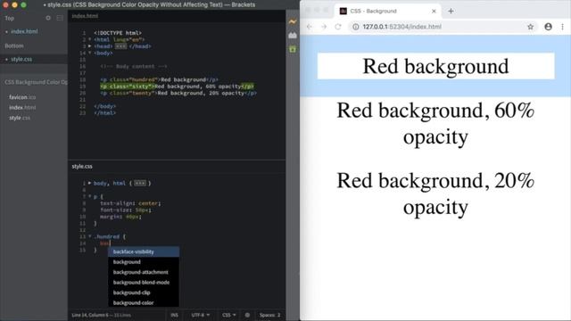 CSS Background Color Opacity Without Affecting Text смотреть онлайн