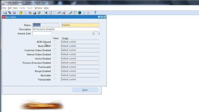 INV Item Statuses, Oracle Applications Training смотреть онлайн