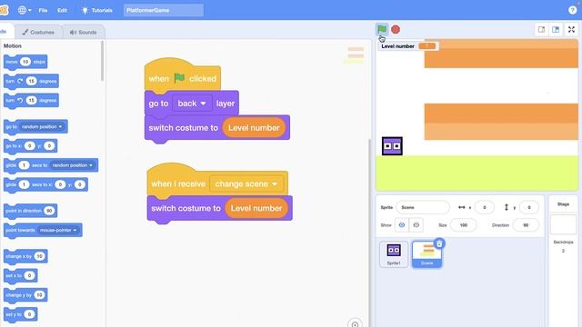 How to make a platformer game in Scratch? | Beginner's tutorial (part 2) смотреть онлайн