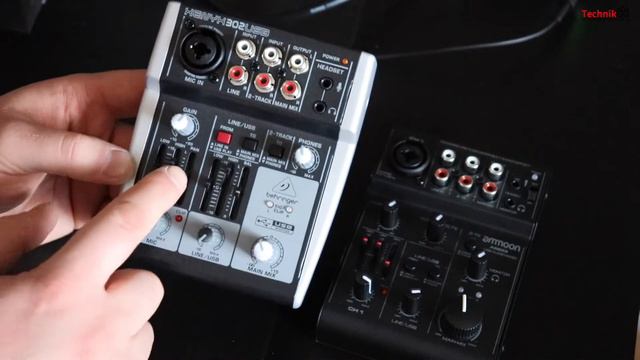 Mischpulte Vergleich: Behringer XENYX 302USB VS ammoon Mixer AGE03 смотреть онлайн