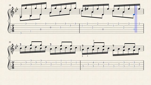 Larghetto en Sol mineur Op.192 - Ferdinando Carulli (1770 - 1841) - Tablature смотреть онлайн