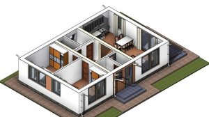 Проект дома//Удобная планировка 75 м2//Одноэтажный дом из газобетона 8х12