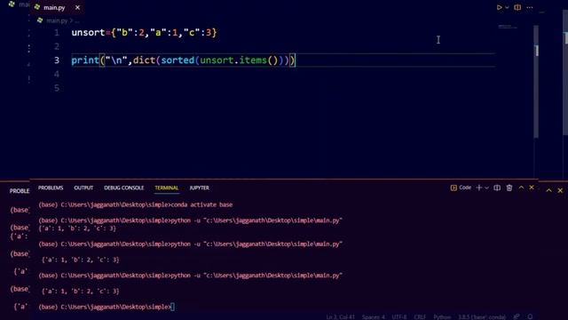 python program to sort dictionary values and keys | interview important questions смотреть онлайн