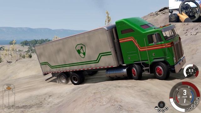 BeamNG Drive - Twin Steer Box Truck on the Small Island USA смотреть онлайн