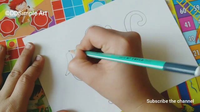 Kids tutorial | easy monkey drawing смотреть онлайн