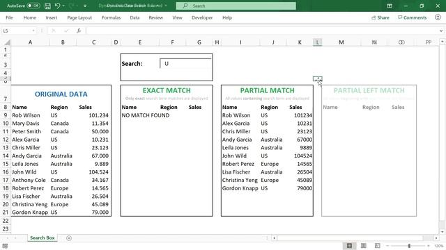 Real-Time Data Search Box in Excel with FILTER function [Part 1] смотреть онлайн
