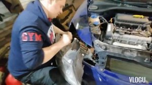 Установка ПТФ с габаритами, Шкода Октавия