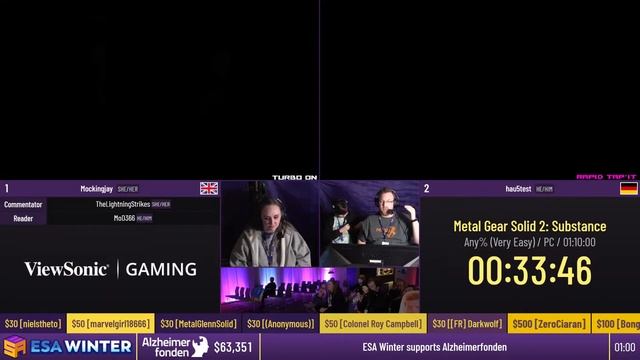 Metal Gear Solid 2 Speedrun Race live @ ESA Winter 2022 - Hau5test vs Mockingjay смотреть онлайн