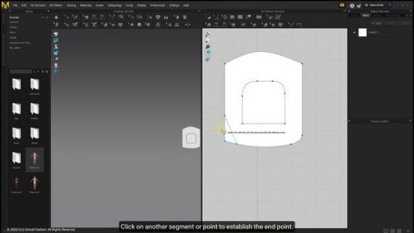Marvelous Designer 2D Pattern Editing: Smooth Curve
