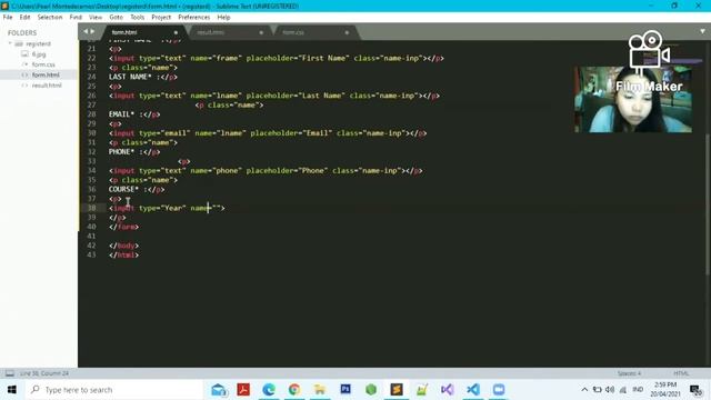 How to make Registration Form using #HTML#CSS in Sublime смотреть онлайн