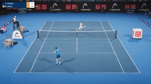 MATCHPOINT Tennis Championships - RUBLEV vs PAIRE ? (PC Gameplay) смотреть онлайн