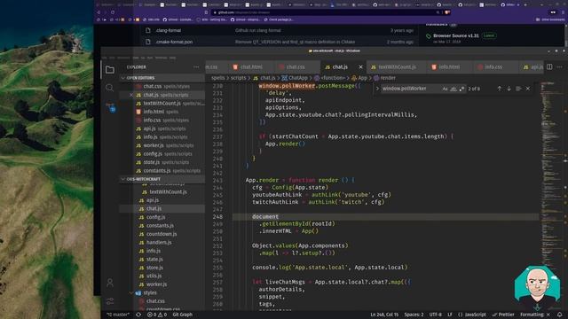 ? OBS Witchcraft - Twitch & YouTube Chat (Vanilla JS, HTML, CSS) ? Episode 15 ?? смотреть онлайн