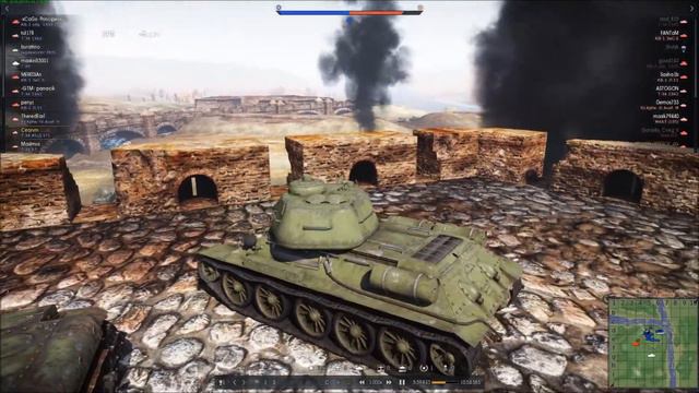 War Thunder. 9 фрагов на Т-34-85 (Д-5Т) смотреть онлайн