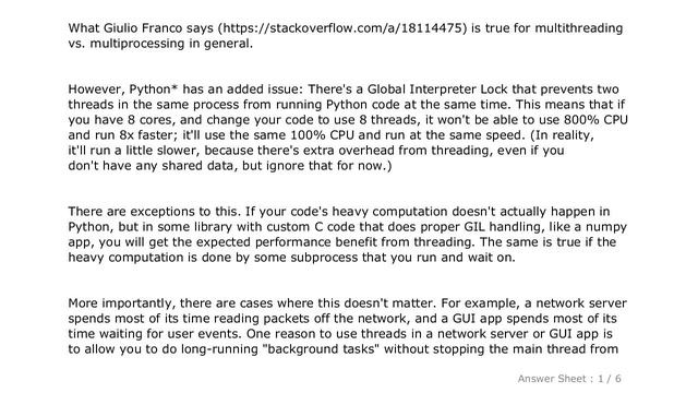 PYTHON : What are the differences between the threading and multiprocessing modules? смотреть онлайн