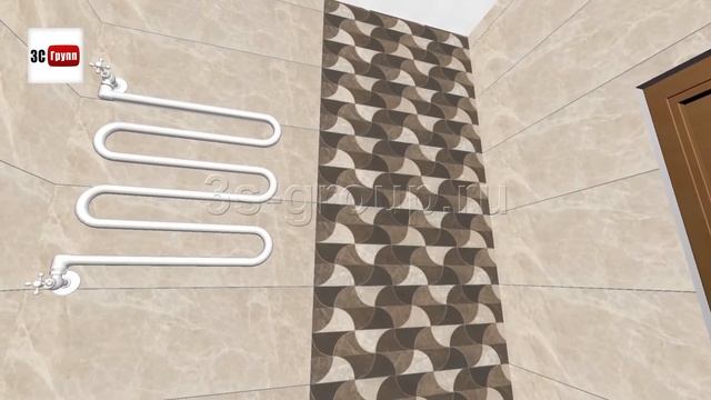 Плитка «Гран-Виа » Керама Марацци – вариант раскладки в интерьере ванной | 3D-дизайн смотреть онлайн