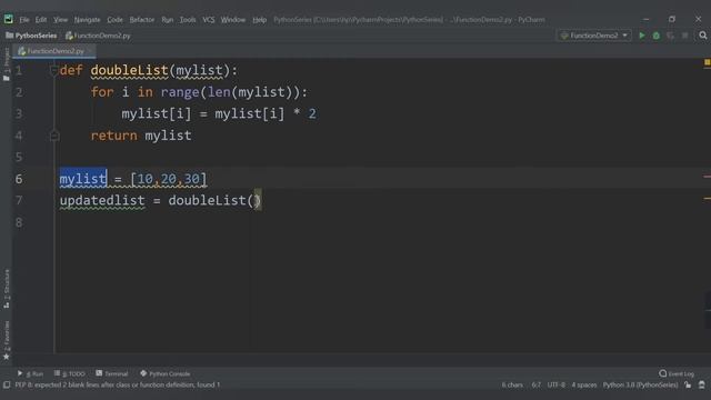 Passing List As An Argument To Function | Return Statement In Python смотреть онлайн