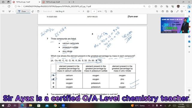 O Level Chemistry 5070/P11/M/J/23 (Q1-10) смотреть онлайн