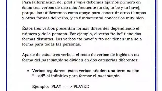 INGLES - NIVEL I - LECCIÓN 2 -- PAST SIMPLE -- Explicación audiovisual + descarga. смотреть онлайн