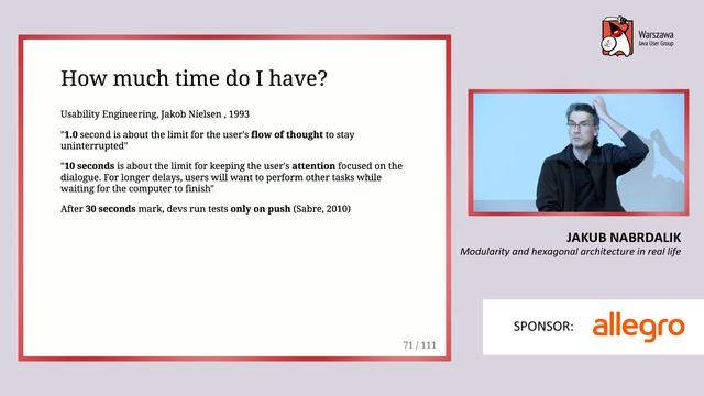 WJUG #211 - [PL] Modularity and hexagonal architecture in real life: Jakub Nabrdalik смотреть онлайн