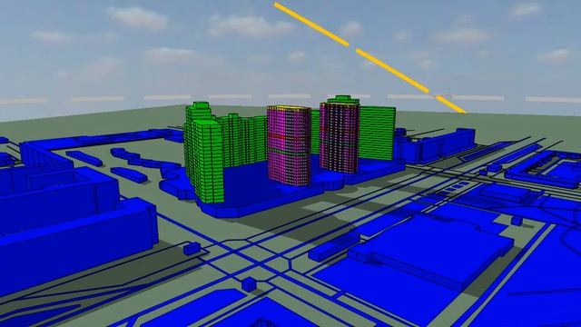 Моделирование инсоляции башен Лондон Парка, Санкт-Петербург смотреть онлайн