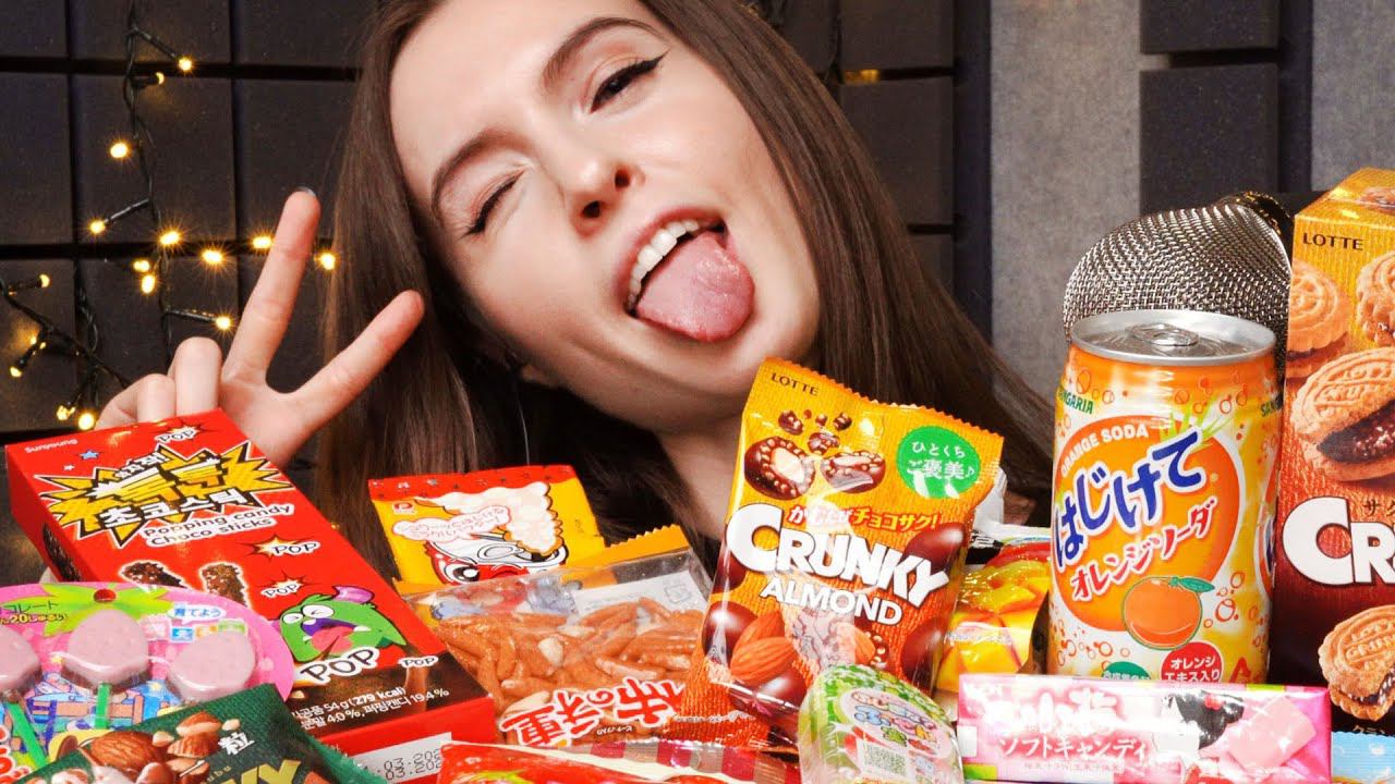 АСМР ИТИНГ ЯПОНСКИЕ СЛАДОСТИ / ASMR EATING JAPANESE SWEETS / ASMR 먹방 смотреть онлайн