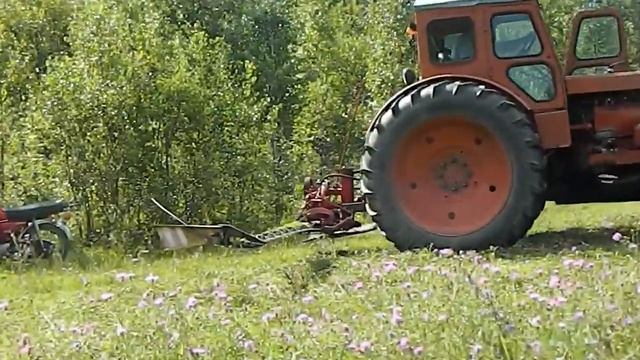 Косьба на тракторе Т-40АМ смотреть онлайн