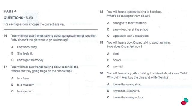 KET Listening 2020 - Cambridge A2 KEY Authentic Practice tests with ANSWER KEY (2020) - Test 2 смотреть онлайн
