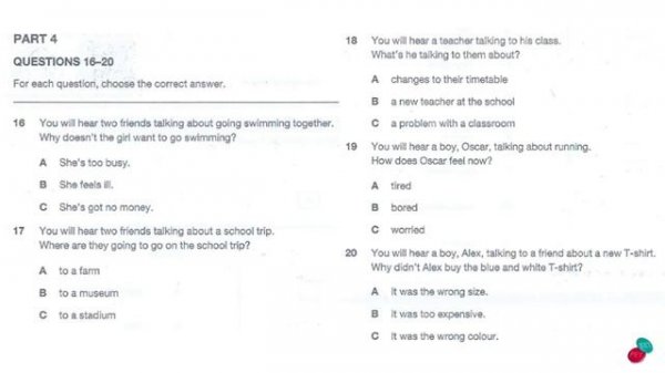 KET Listening 2020 - Cambridge A2 KEY Authentic Practice tests with ANSWER KEY (2020) - Test 2