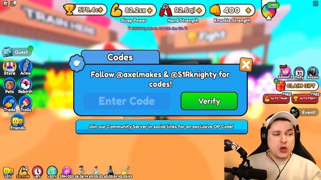 ALL 21 FREE TRADE TOKEN CODES - Roblox Arm Wrestling Simulator смотреть онлайн