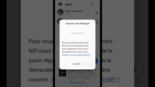 NOTIFICATION code NIP SIGNAL, comment DESACTIVER la notification pour confirmer le code NIP Signal смотреть онлайн