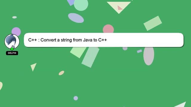C++ : Convert a string from Java to C++ смотреть онлайн